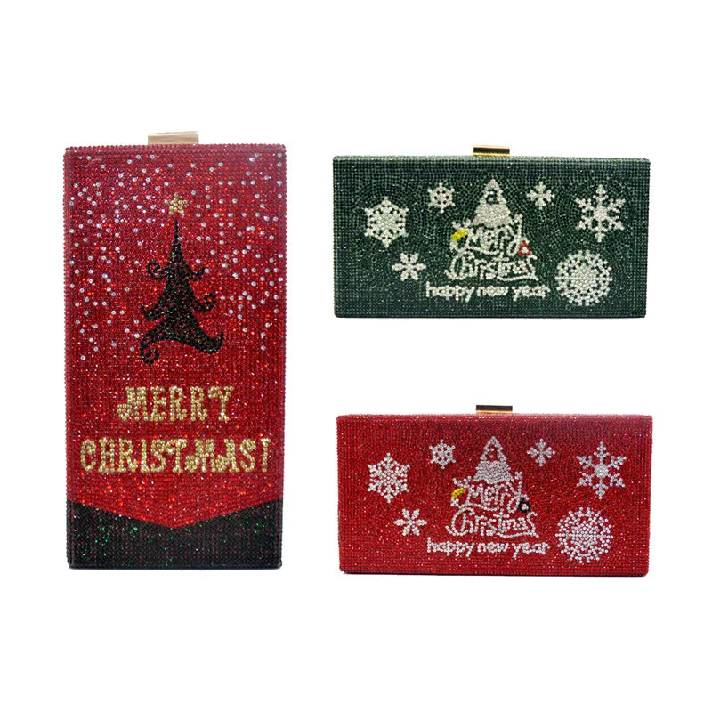 Clutch Merry Christmas Bling Evening Purse