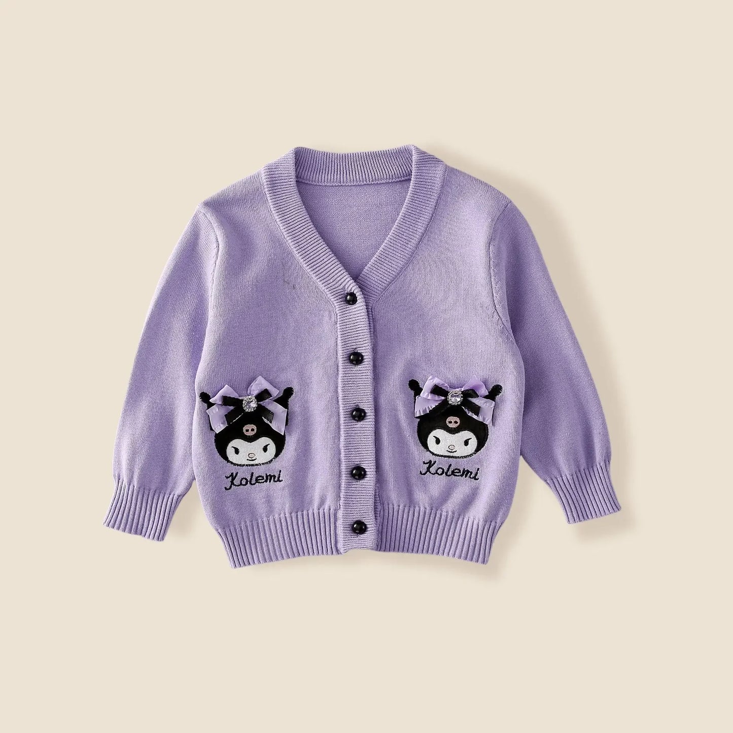 My Melody Children's Knitted Cardigan Pleated Skirt Three Piece Set Skirt