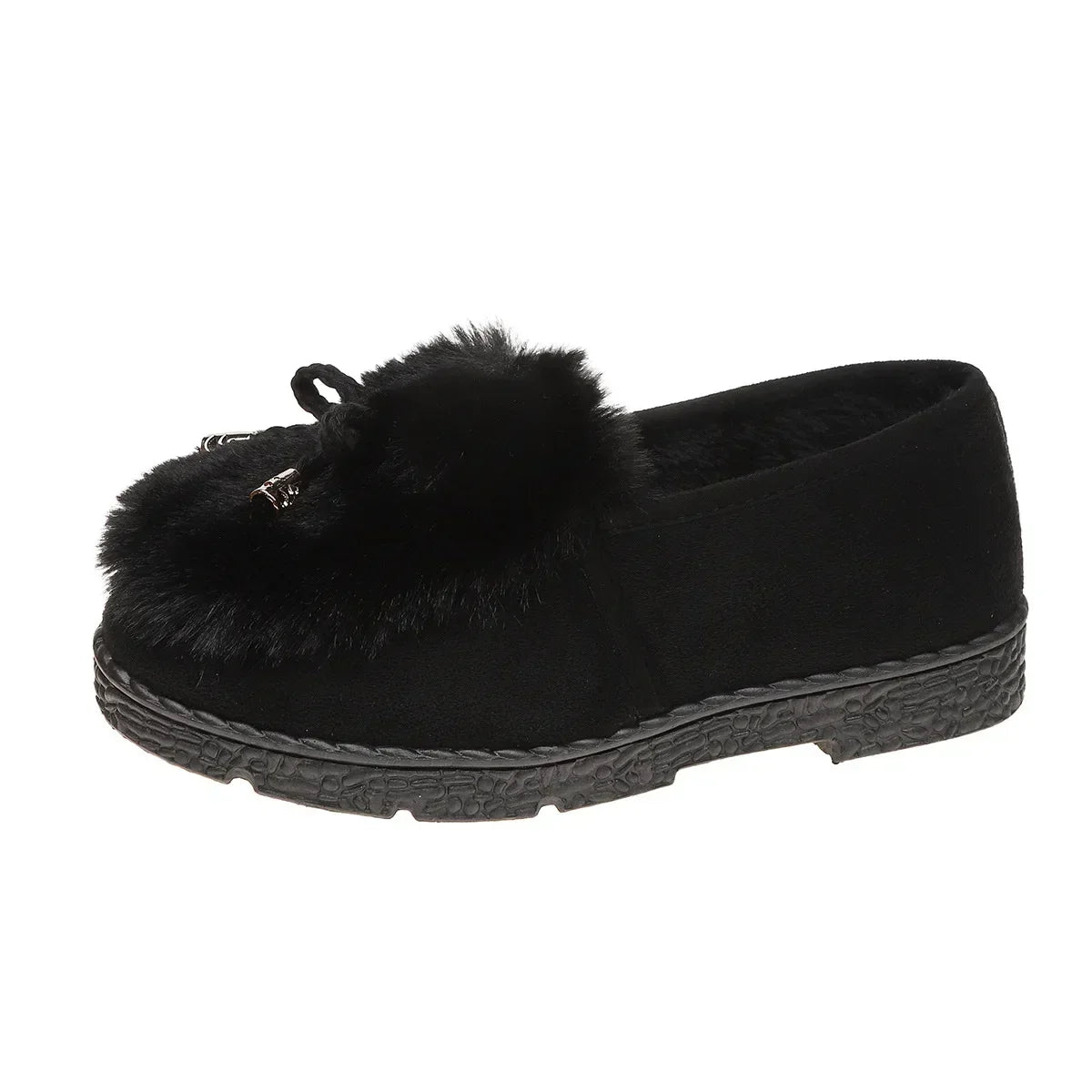 Women Fluffy Fur Flap Loafer
