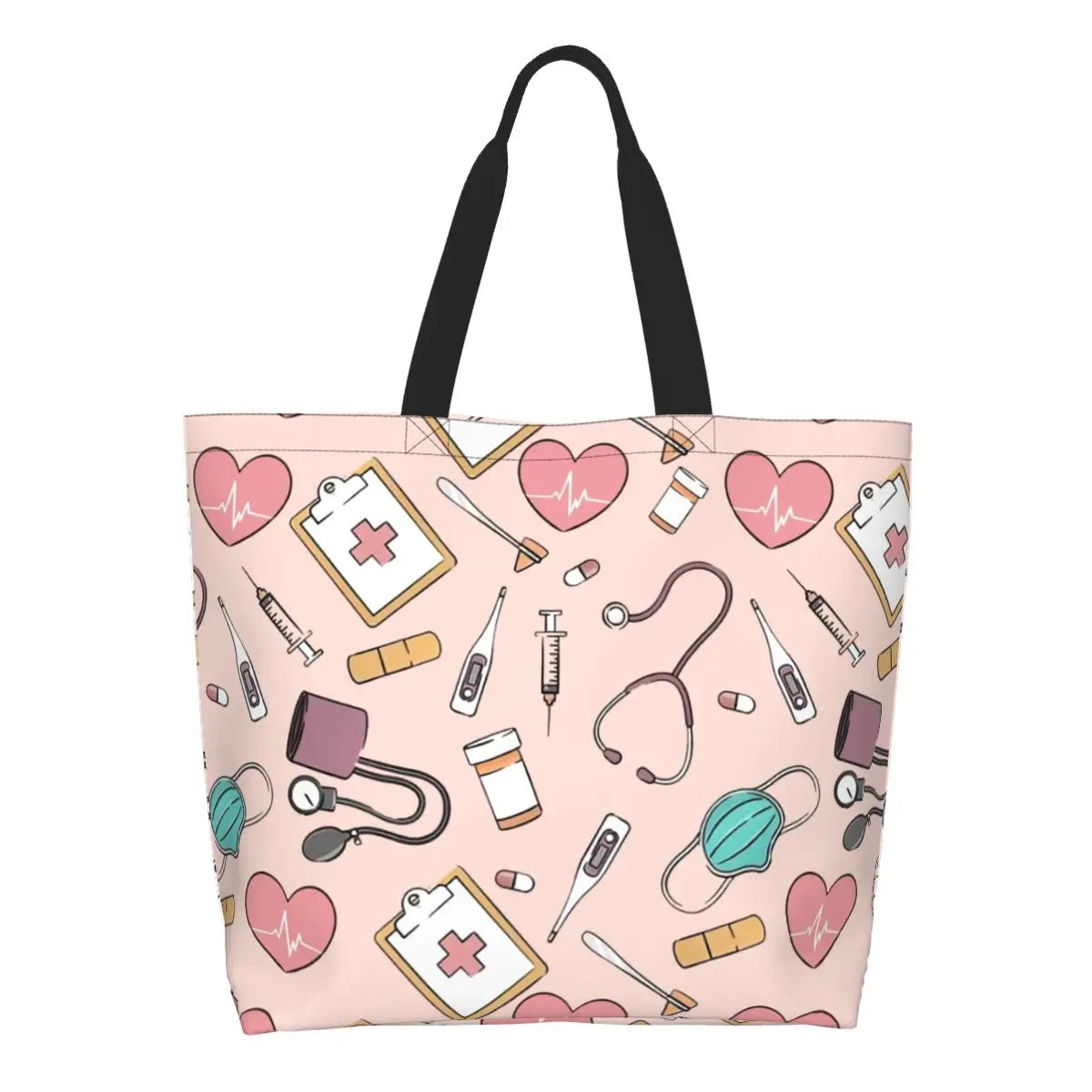 Funny Nurse Shoulder Canvas Tote Bag