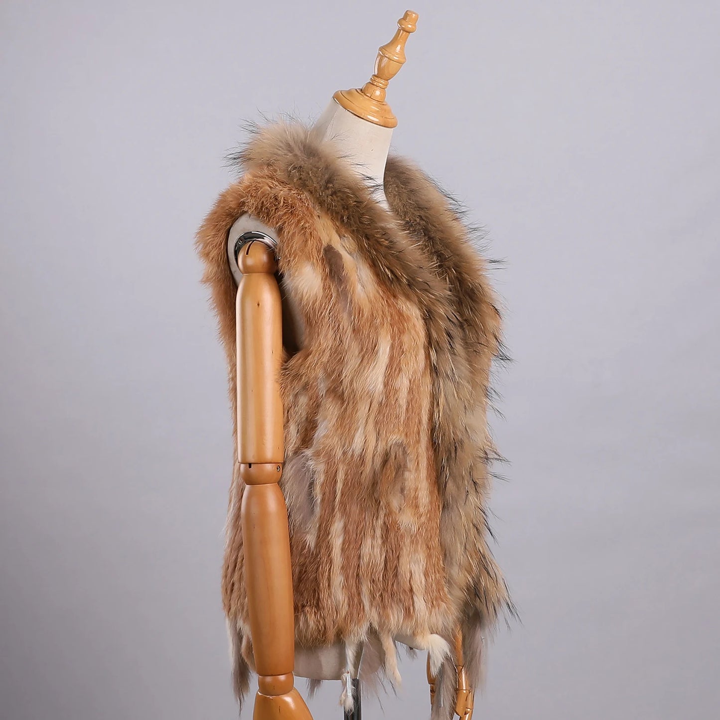 Luxury Women's Genuine Premium Long Hair Rabbit Fur Knit