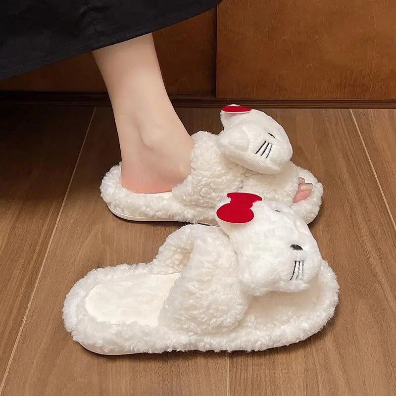 Plush Hello Kitty Slippers