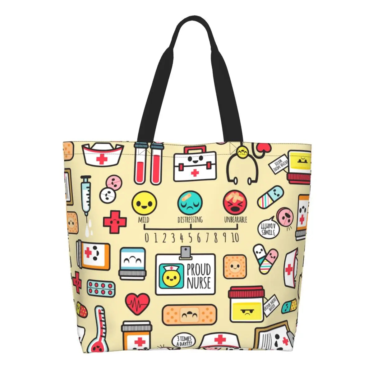 Funny Nurse Shoulder Canvas Tote Bag