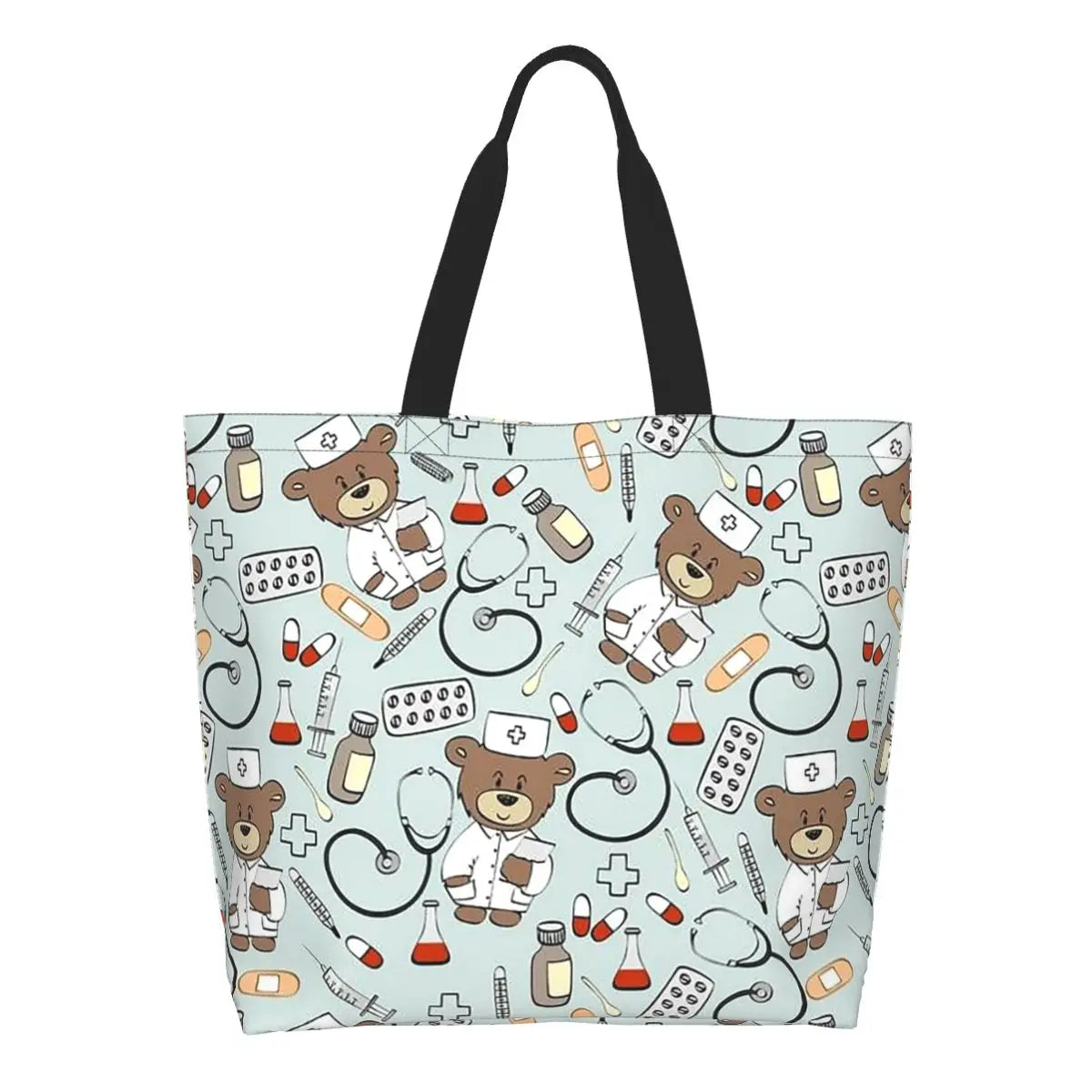 Funny Nurse Shoulder Canvas Tote Bag