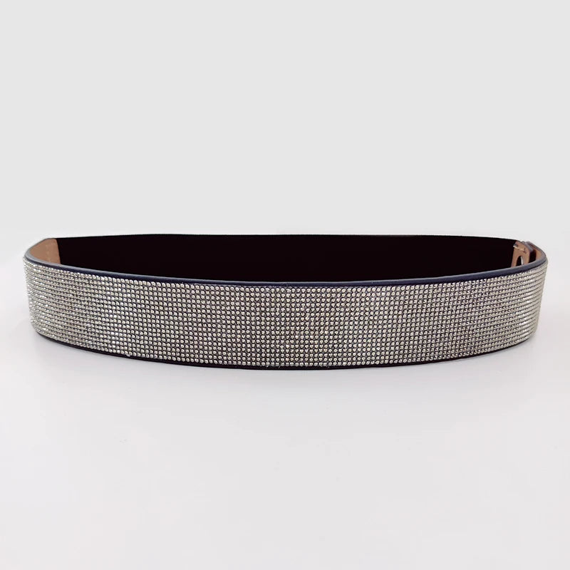 Shiny Rhinestone Elastic Corset Belt