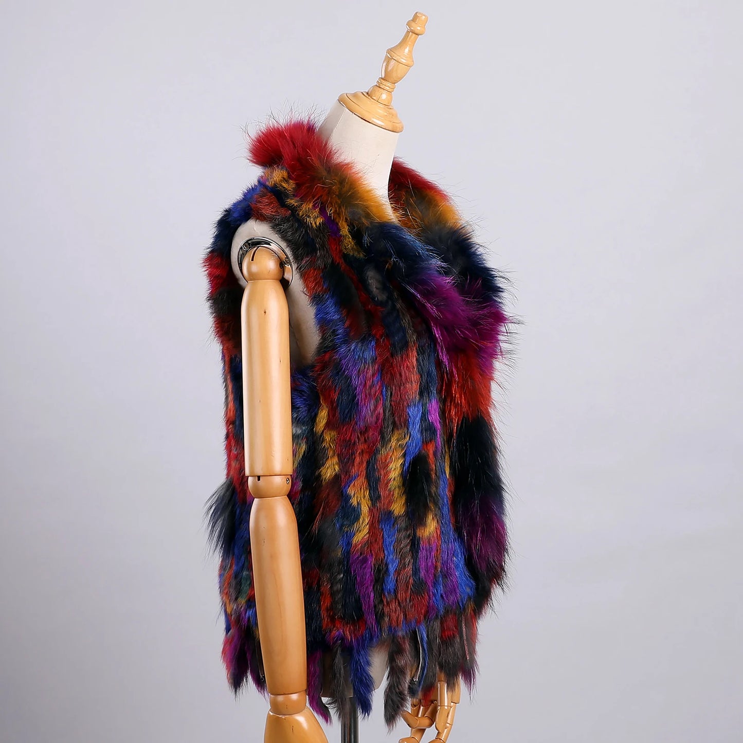 Luxury Women's Genuine Premium Long Hair Rabbit Fur Knit