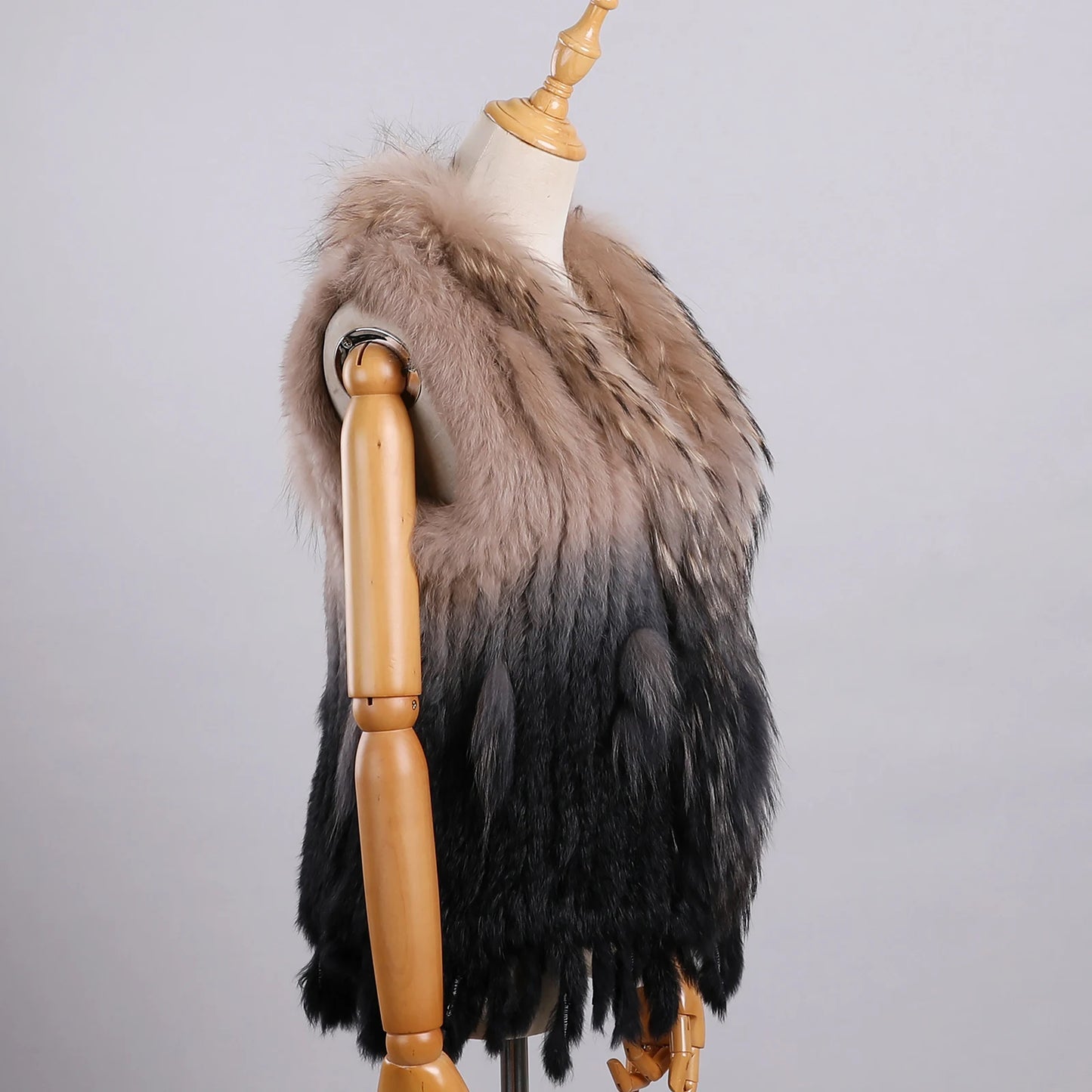 Luxury Women's Genuine Premium Long Hair Rabbit Fur Knit