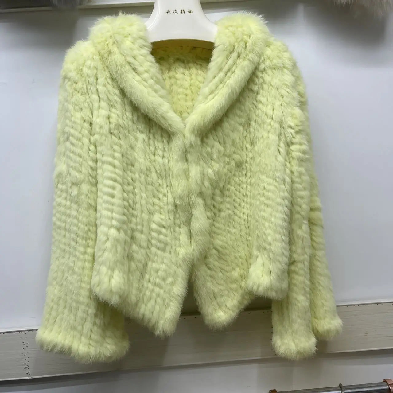 100% Real Rabbit Fur Coat