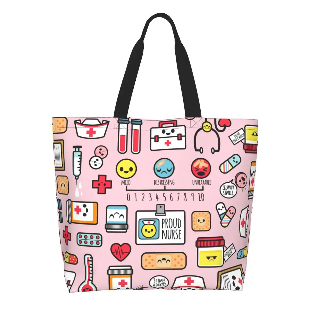 Funny Nurse Shoulder Canvas Tote Bag