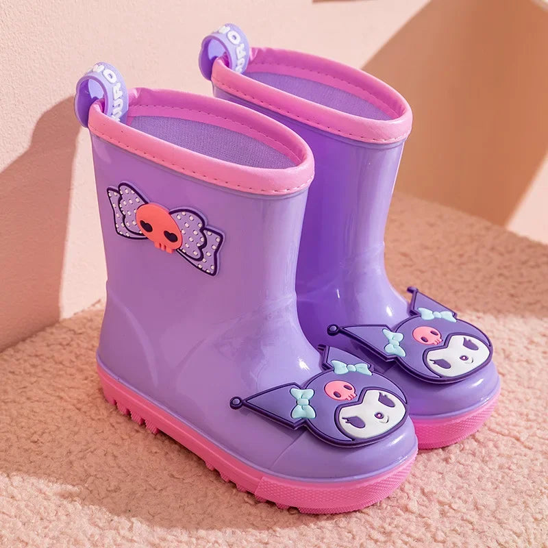 Sanrio Hello Kitty Kuromi Waterproof Non Slip Wear Resistant Rain Boots