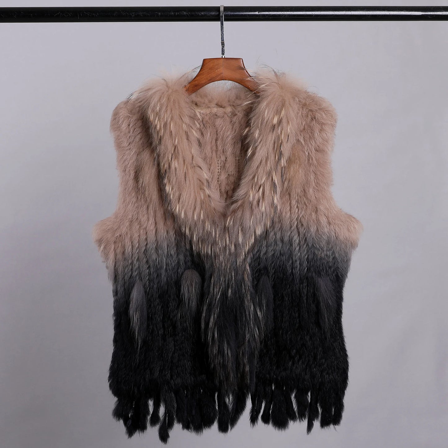 Luxury Women's Genuine Premium Long Hair Rabbit Fur Knit