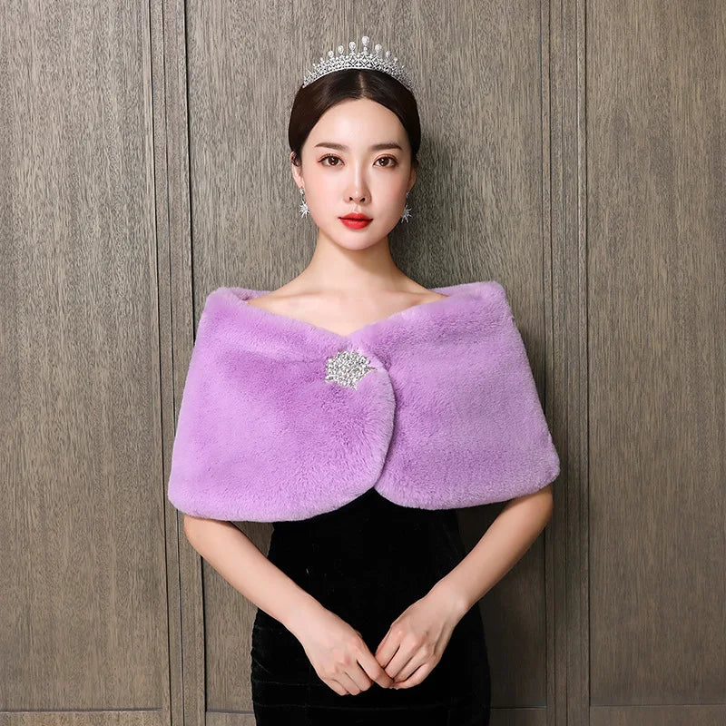 Faux Fur Shawl Wraps