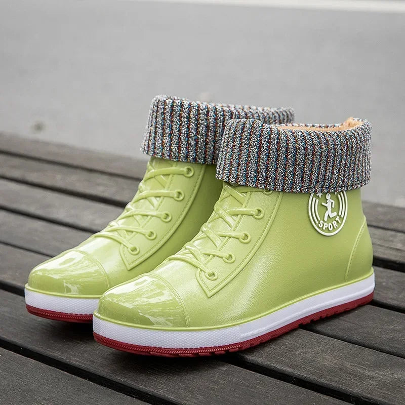 Fur lined Rain Booties