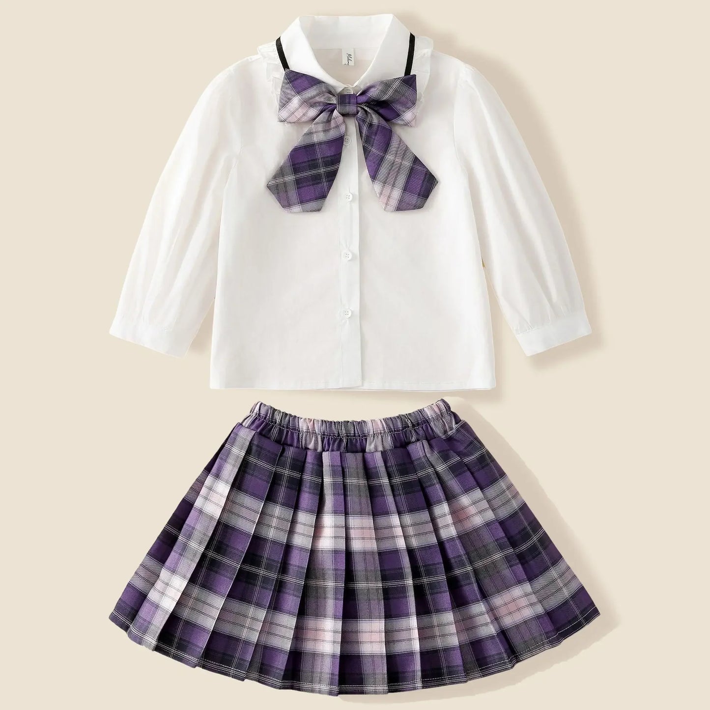 My Melody Children's Knitted Cardigan Pleated Skirt Three Piece Set Skirt