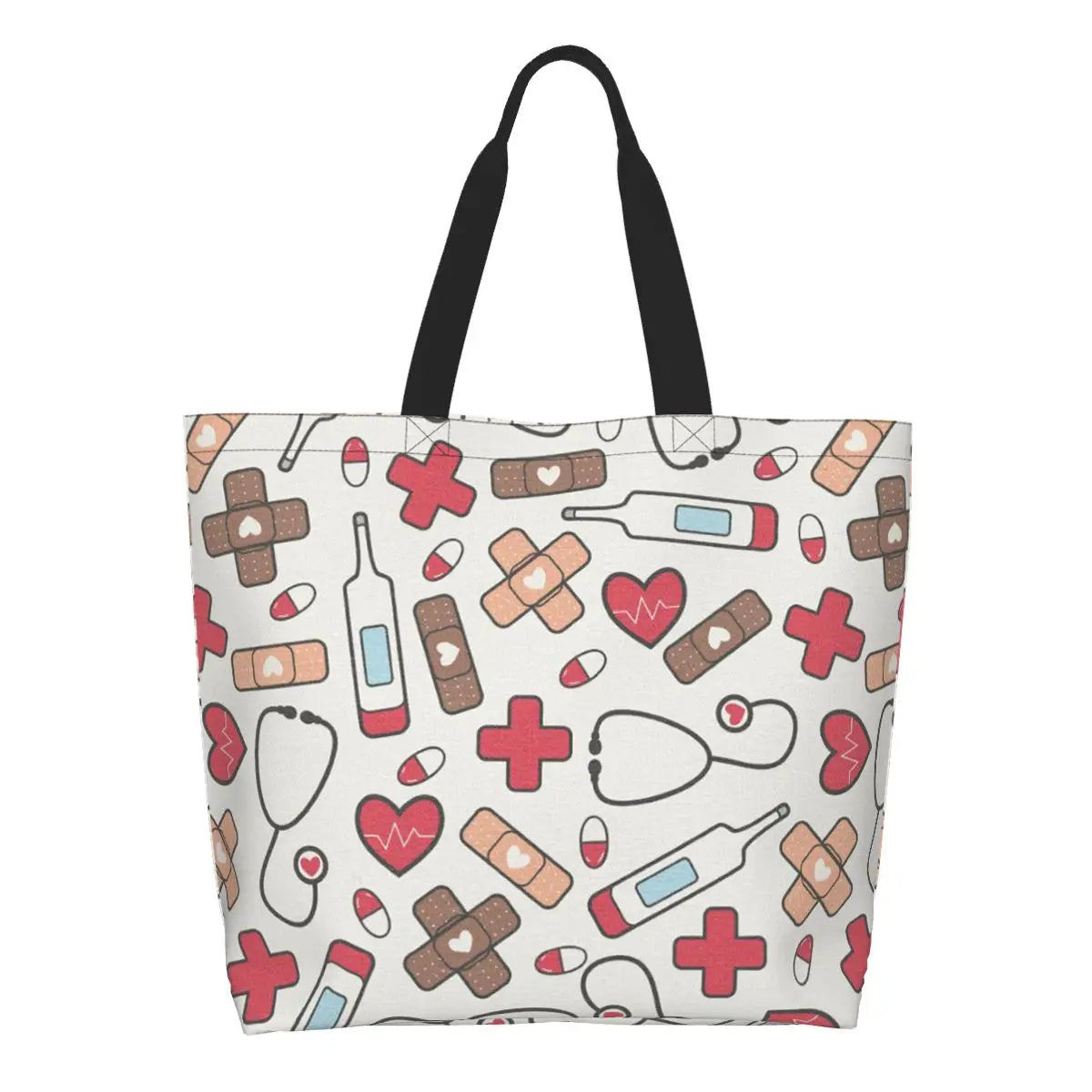 Funny Nurse Shoulder Canvas Tote Bag