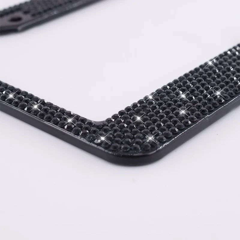 2PC Bling Bow Metal License Plate Frame