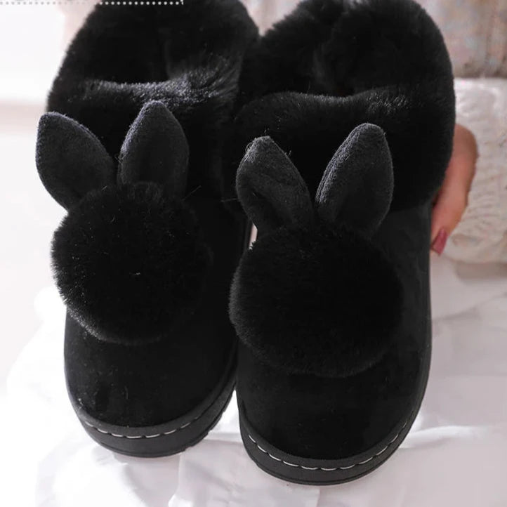 Rabbit Furry Ears Slippers