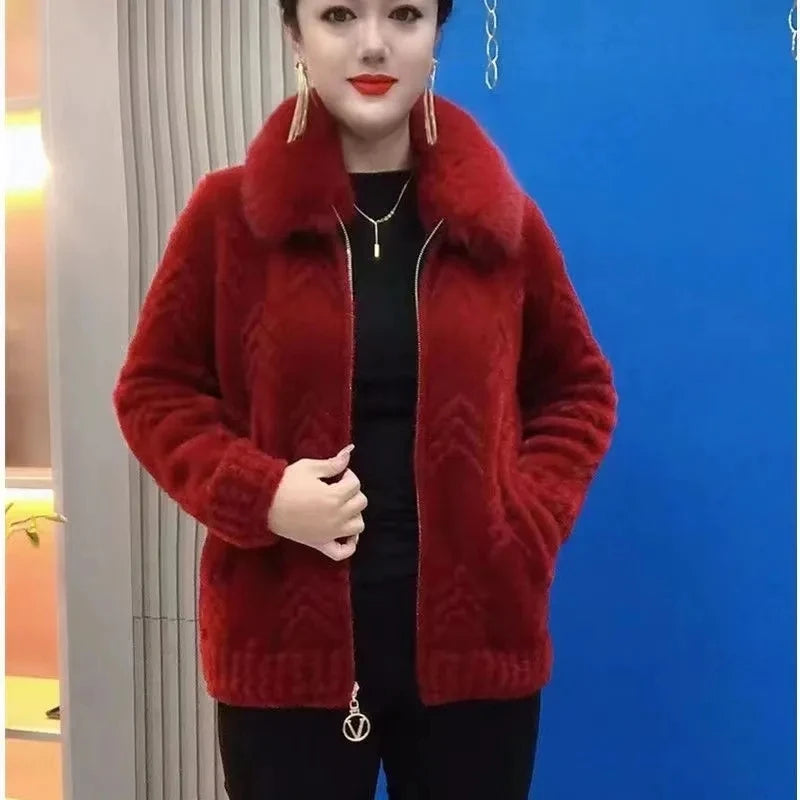 Imitation Mink Velvet Sweater Wool Jacket