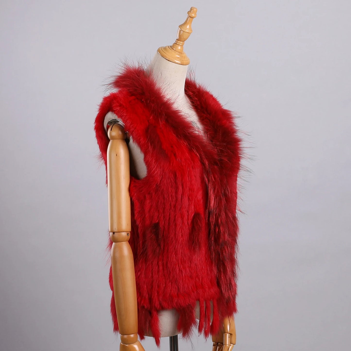Luxury Women's Genuine Premium Long Hair Rabbit Fur Knit