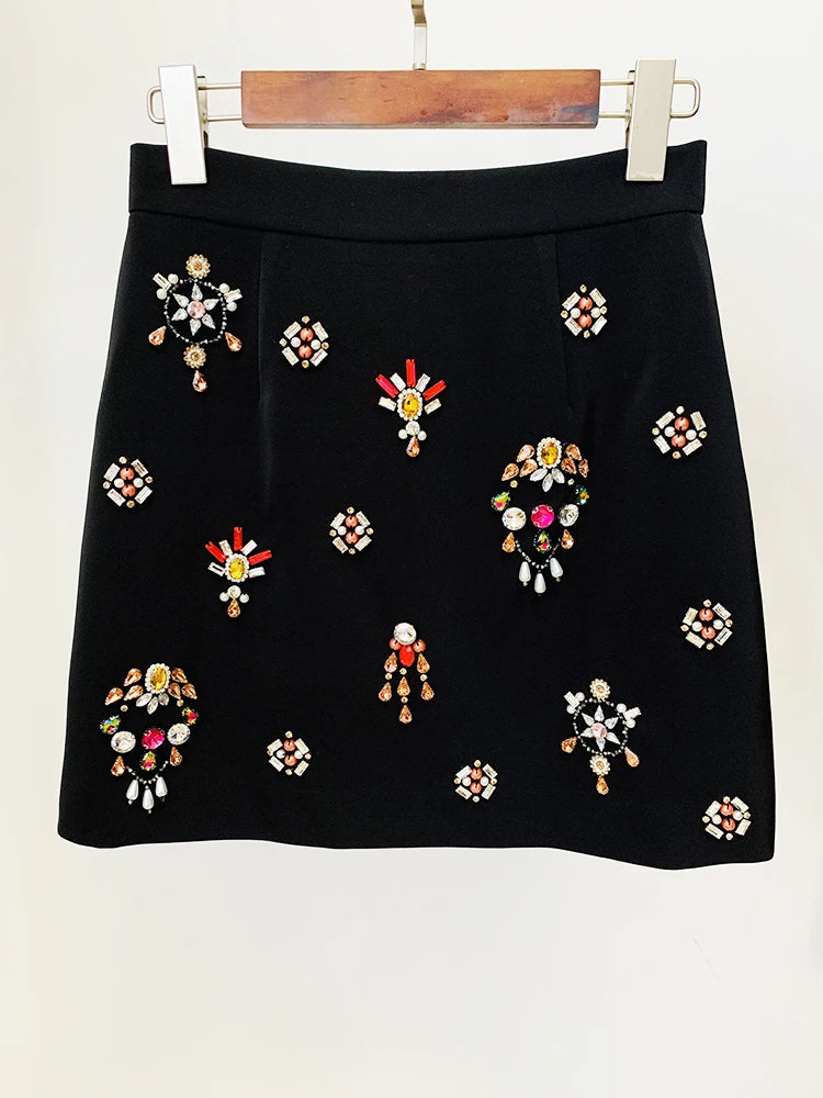 Newest 2025 Designer Runway Cropped Tops Mini Skirt Set 2pcs