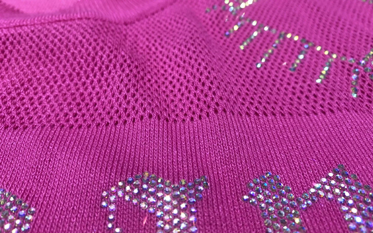 2PCS Knitted Cartoon Shiny Rhinestones Tracksuit