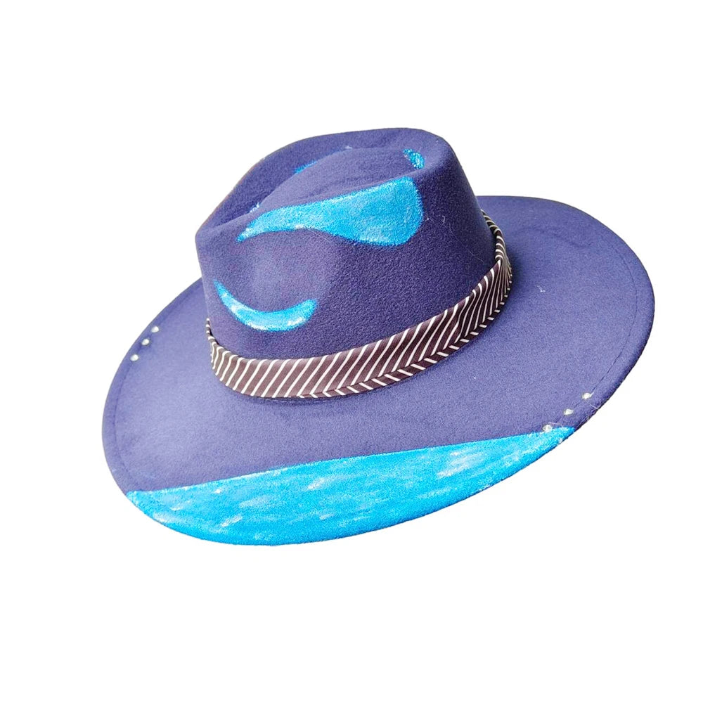 Hand Drawn Fedora Hat for Men and Women