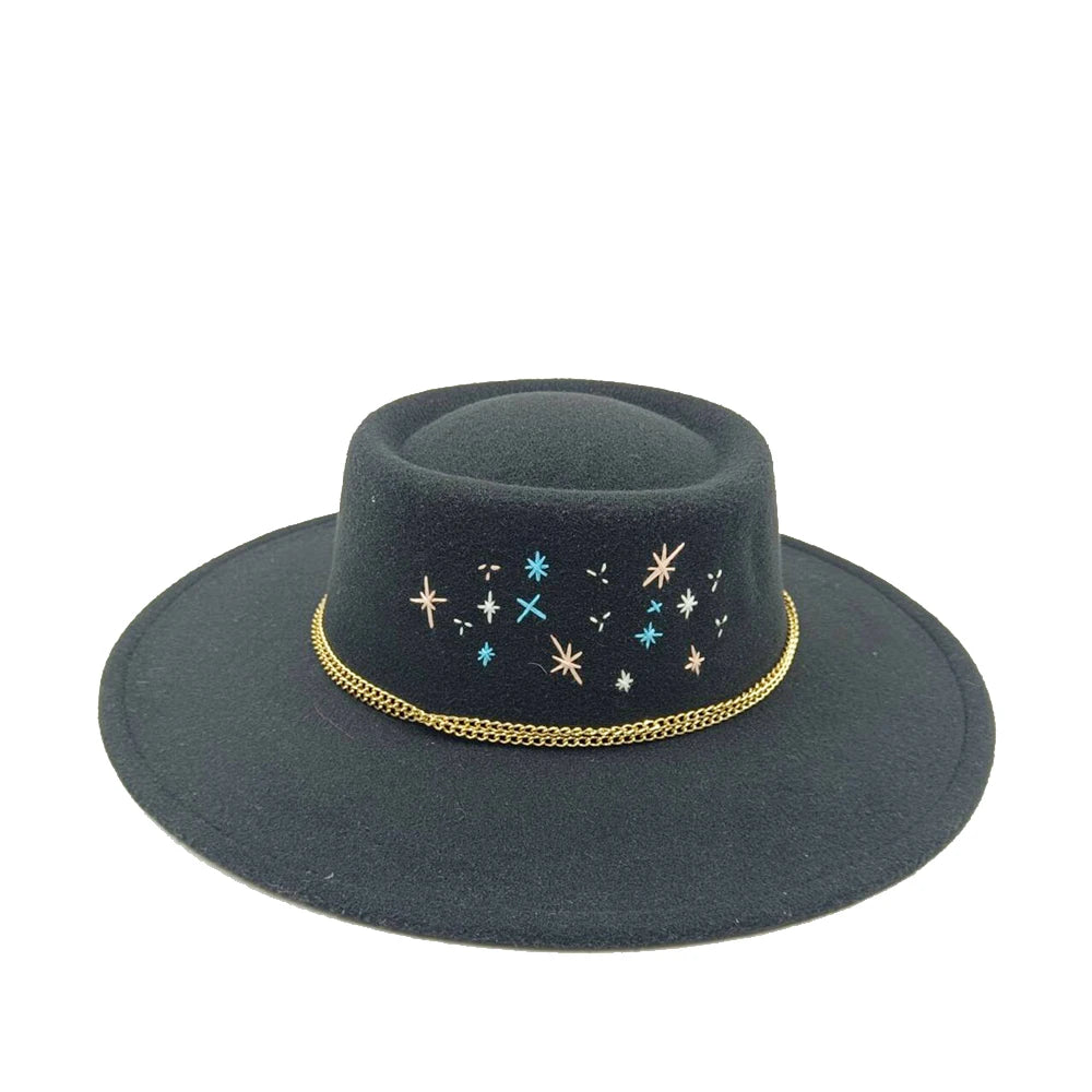 Hand Drawn Fedora Hat for Men and Women