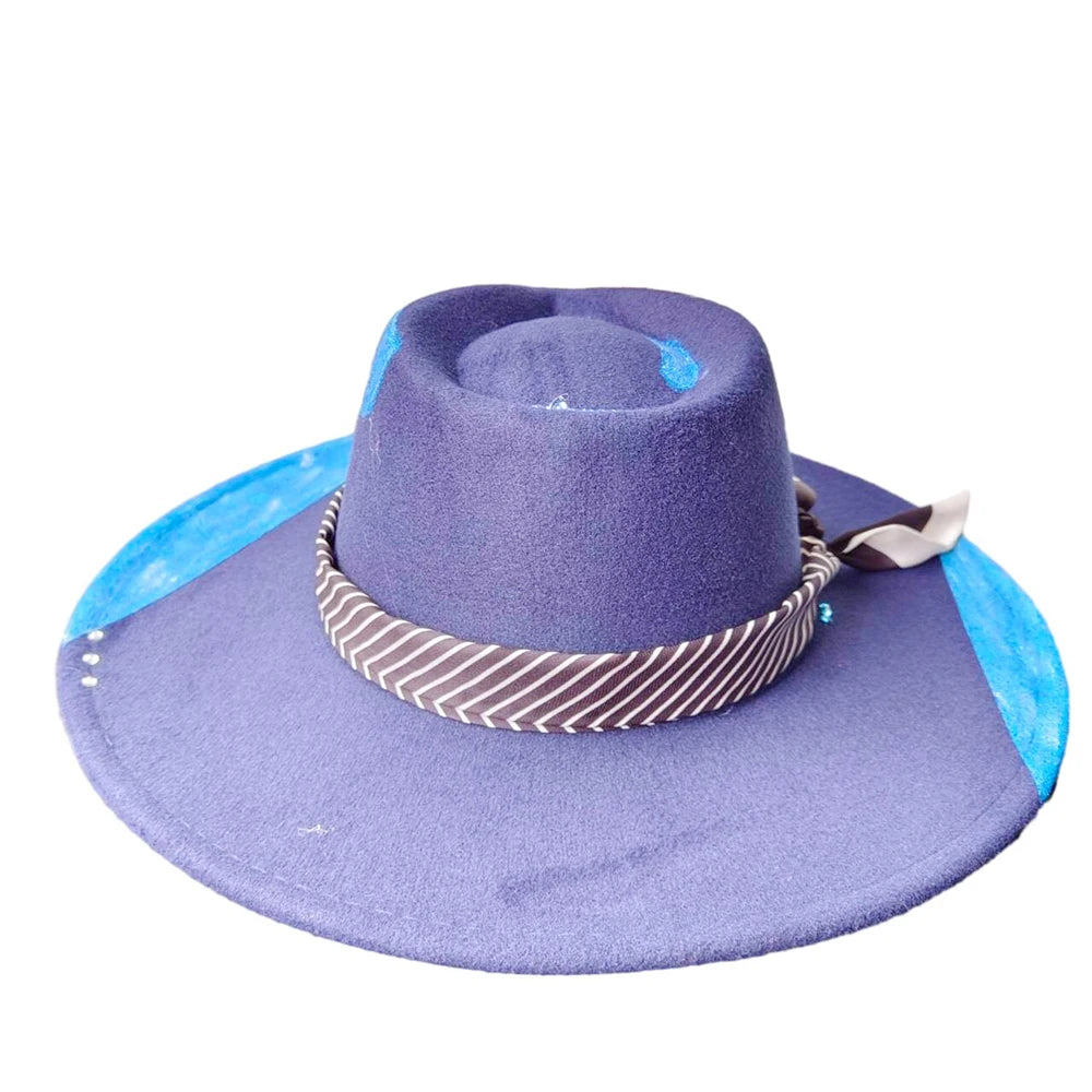 Hand Drawn Fedora Hat for Men and Women