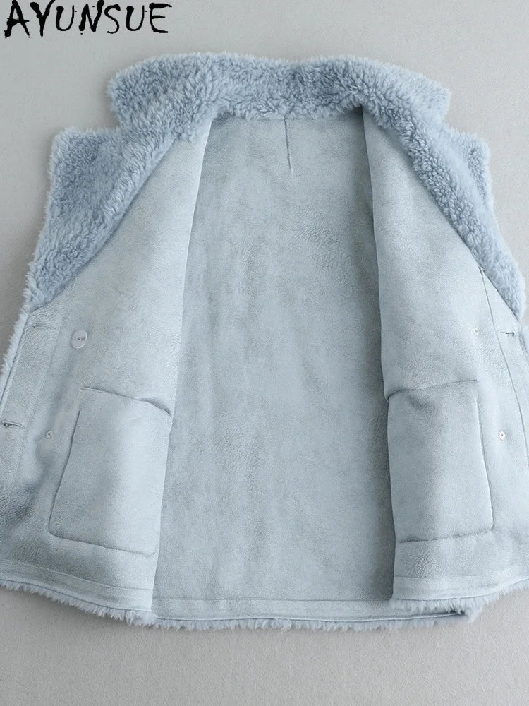 100% Real Wool Sheep Shearling Jacket