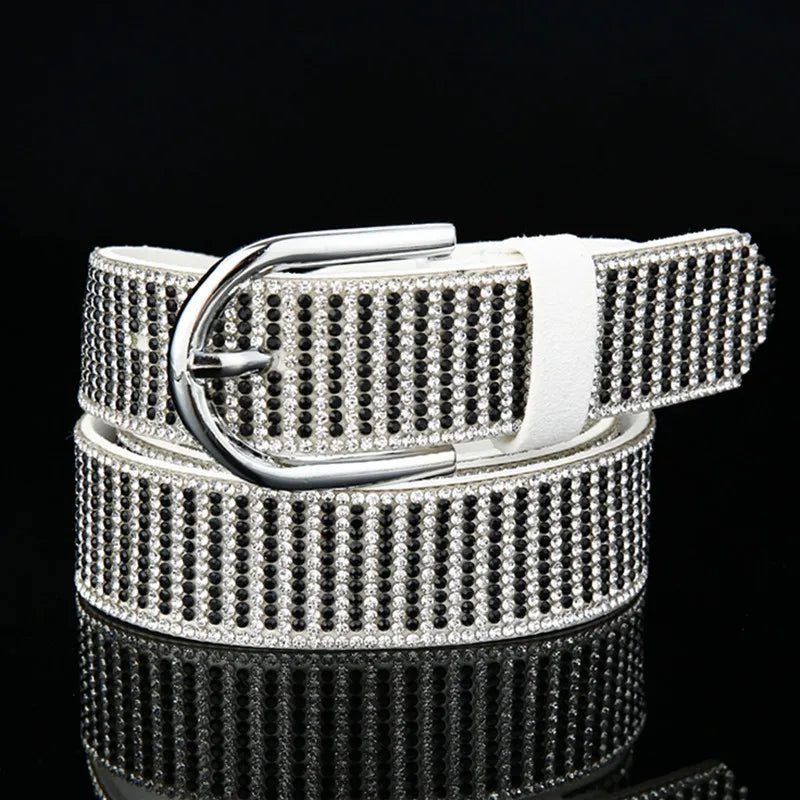 Bling Bling Rhinestones Leather Belts