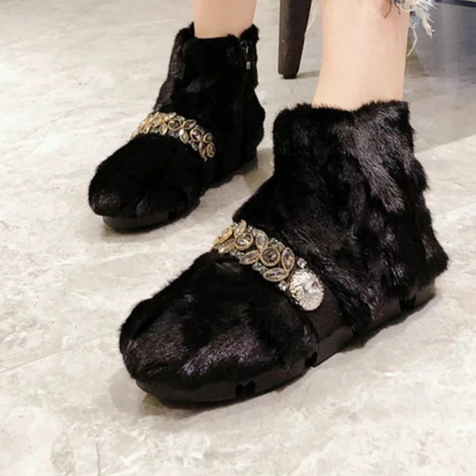 Non-Slip Fur Snow Ankle Boots