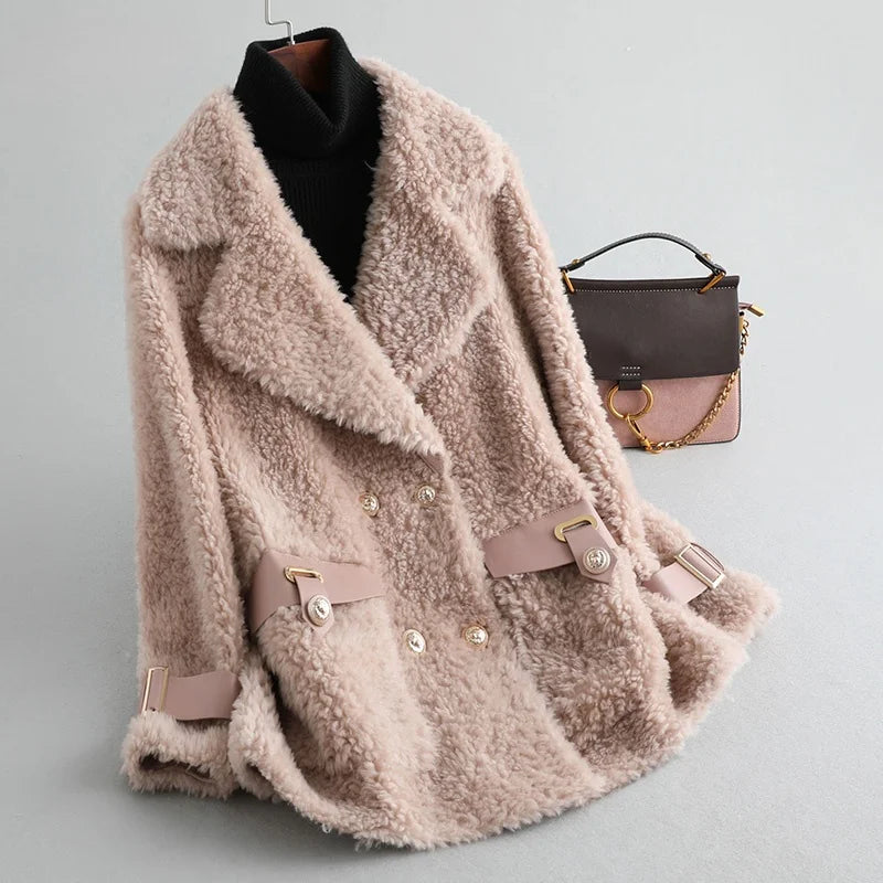 100% Real Wool Sheep Shearling Jacket