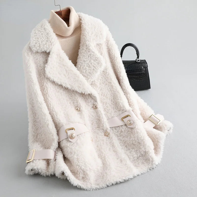 100% Real Wool Sheep Shearling Jacket