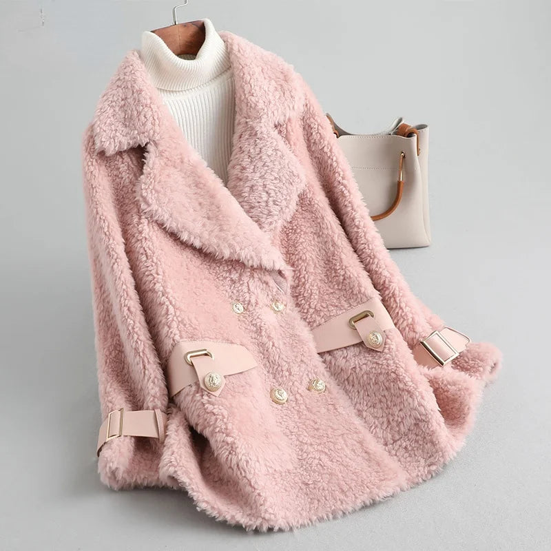 100% Real Wool Sheep Shearling Jacket