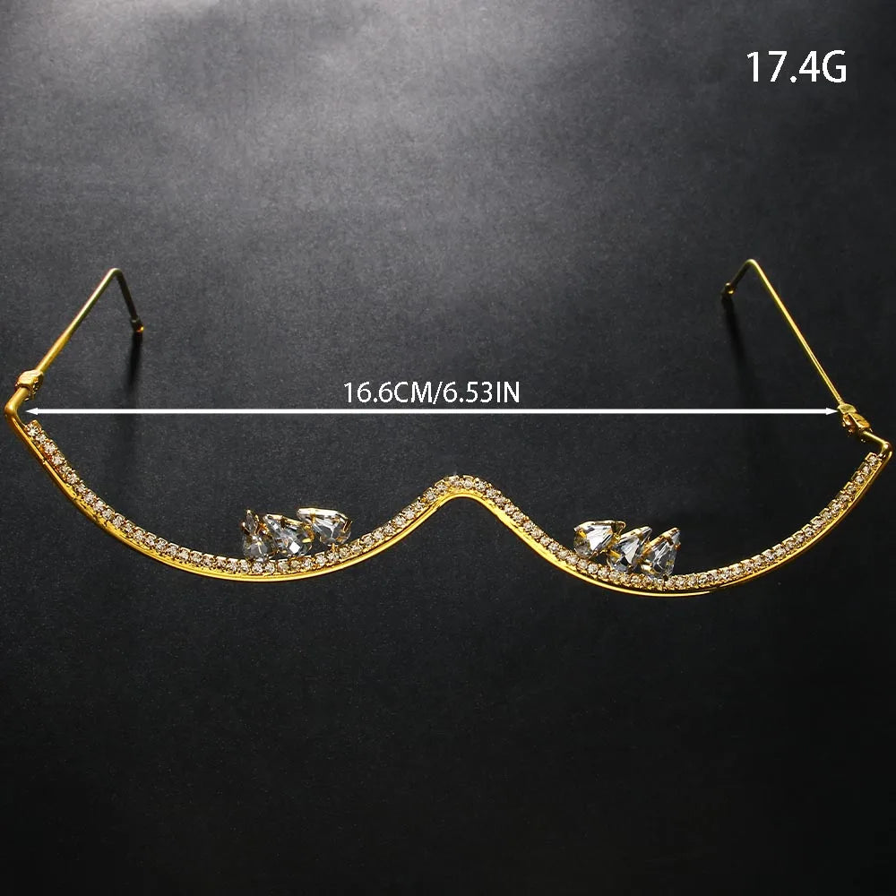 Stonefans Rhinestone Eyeglasses Frames