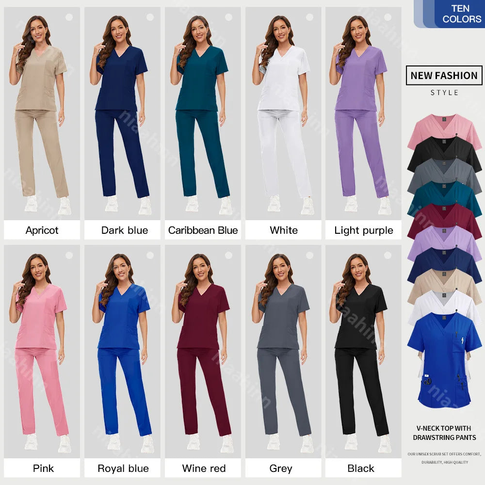 Women Anti Wrinkle Washable Soft Hospital Uniform