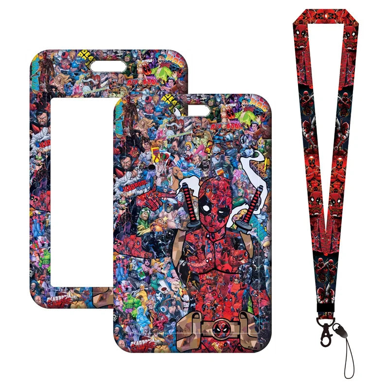 Deadpool & Wolverine Card Holder Lanyard Keychain and Badge ID Holder