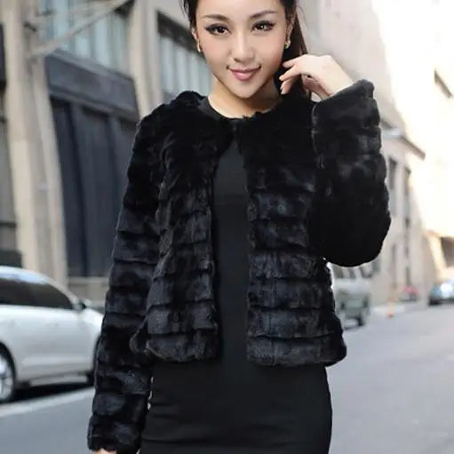 Vintage Short Faux Fur Jacket