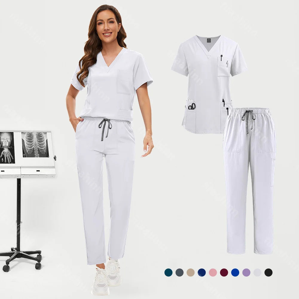 Women Anti Wrinkle Washable Soft Hospital Uniform