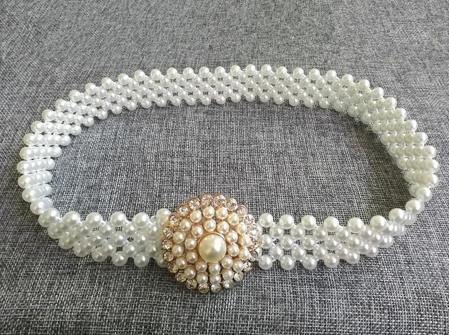 Elegant Pearl Waist Belt