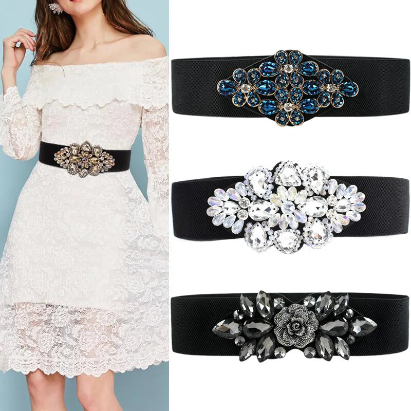 Crystal Plus Size Elastic Belt