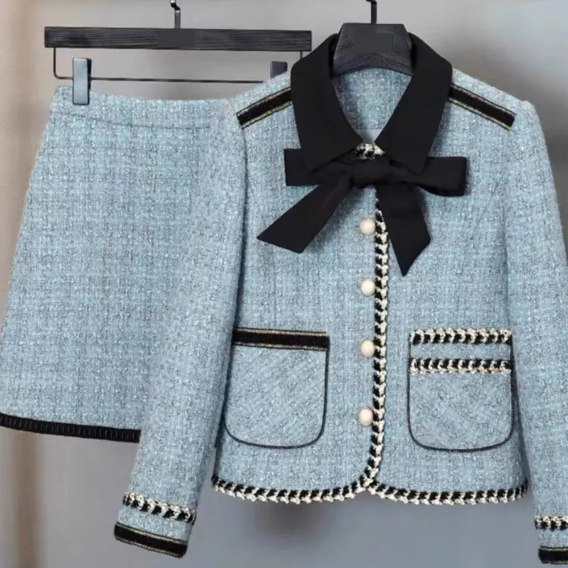2025 New Lapel Tweed Suit