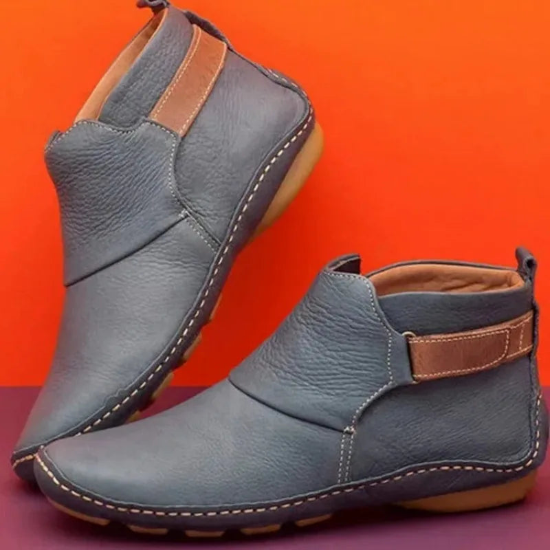 Genuine Leather Vintage Ankle Boots