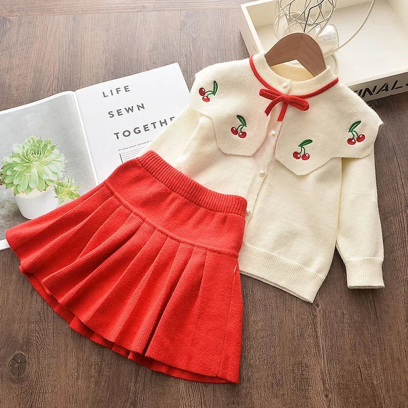 Girls Sweater Dress 2pcs Set