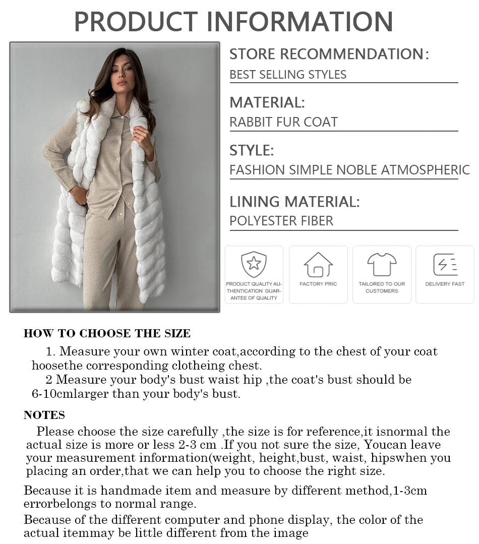 Long Rabbit Fur Vest