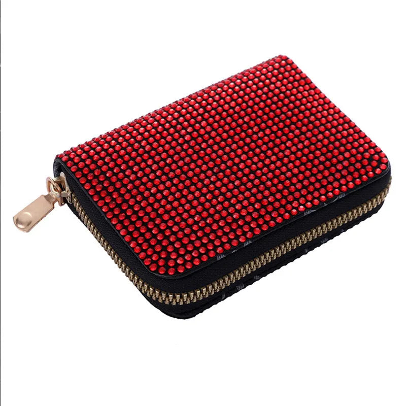 Rhinestone Small Wallet For Women Large-Capacity Multi-Card Slot