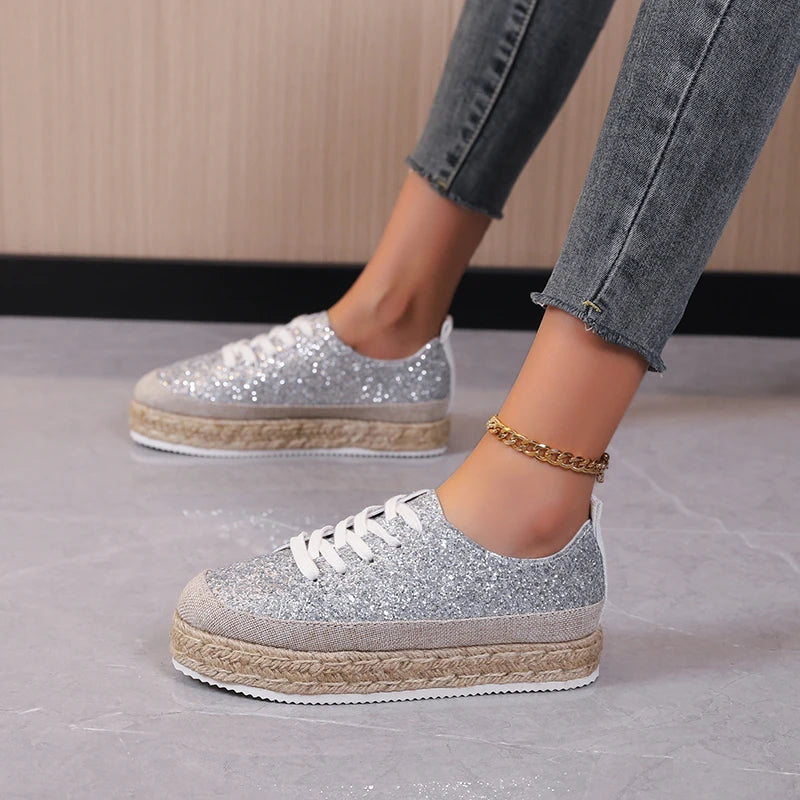 Glitter Espadrilles Sneakers