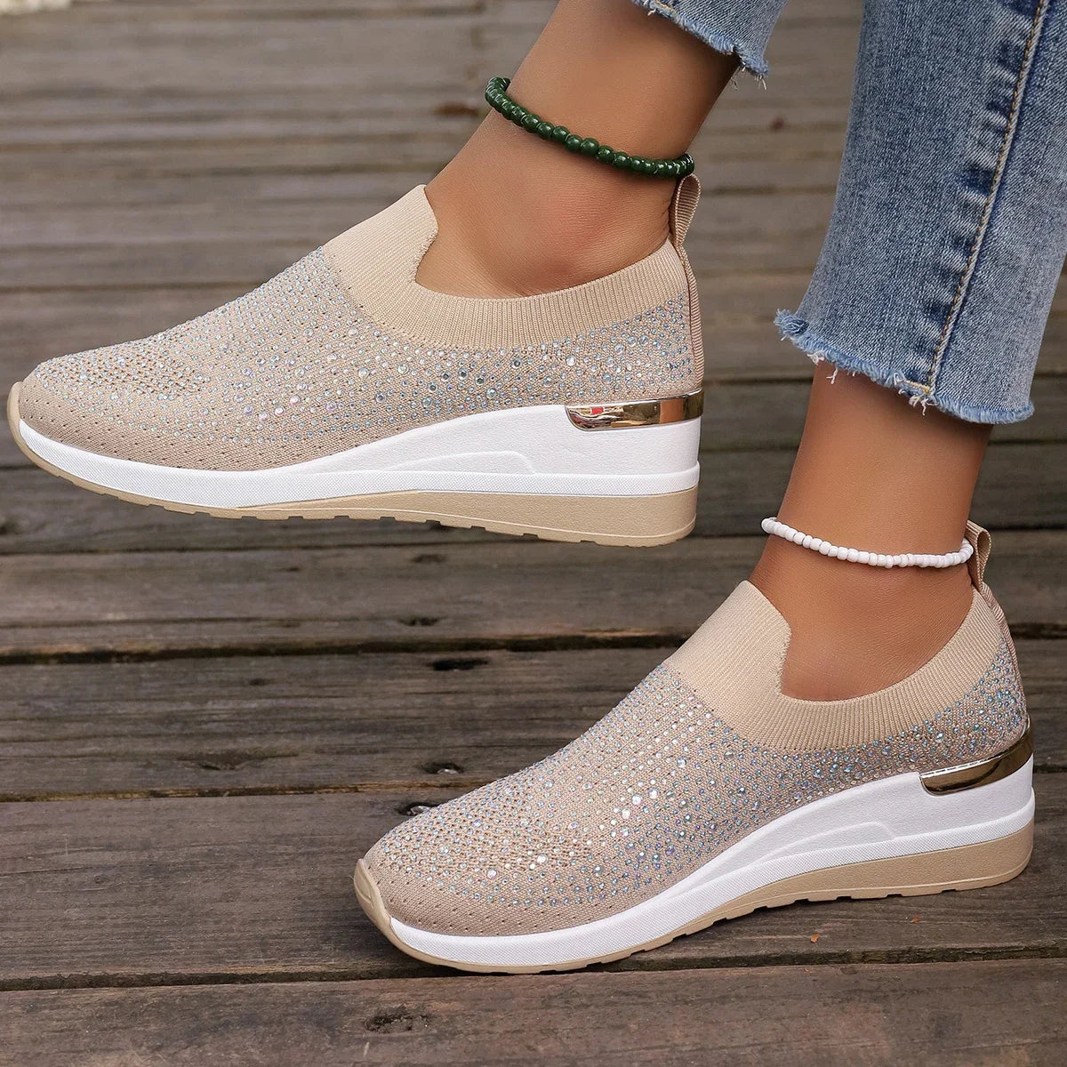 Mesh Bling Comfortable Sneakers