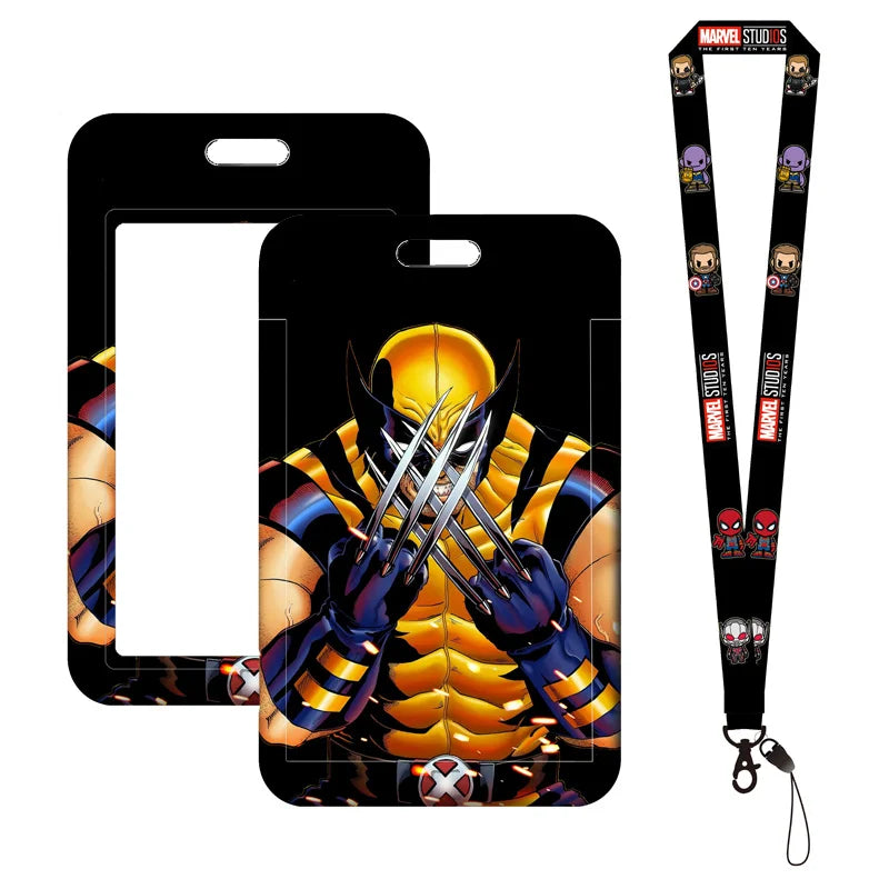 Deadpool & Wolverine Card Holder Lanyard Keychain and Badge ID Holder