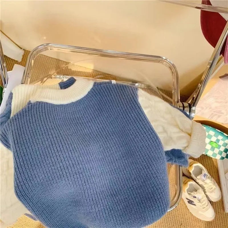 Boys And Girls Winter New Thickened Knitwear Sweater